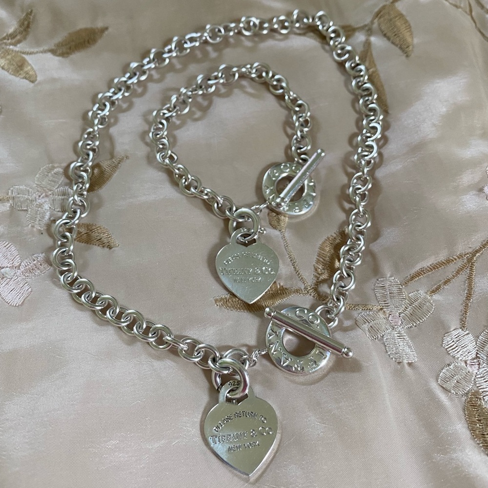Tiffany & Co Heart Tag Toggle Necklace & Bracelet